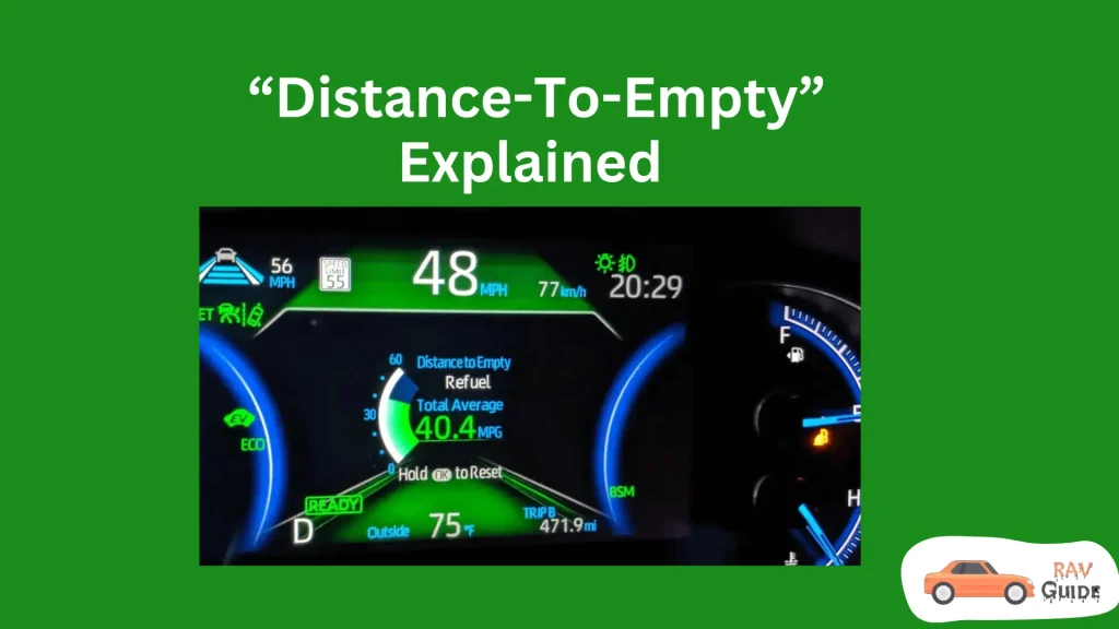 Toyota RAV4 distance to empty display