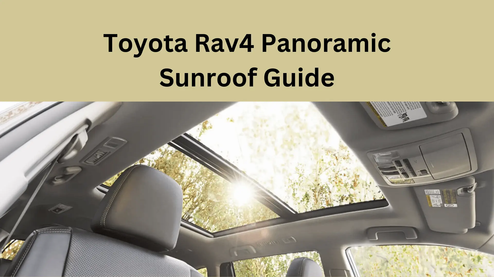 Toyota Rav4 Panoramic Sunroof Guide