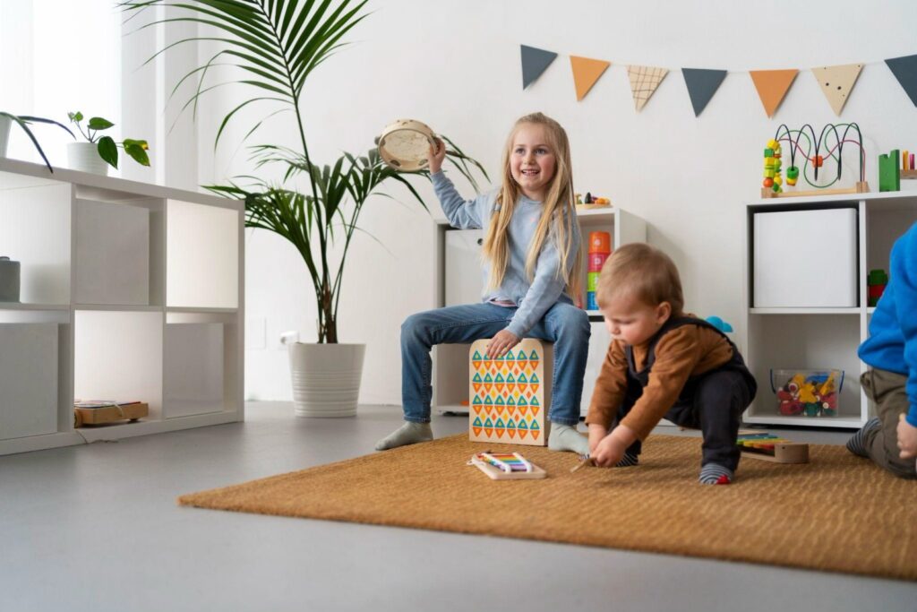 Designing for Space and Safety: Large Round Rugs for Open Floors and Durable Foam Play Mats for Active Babies